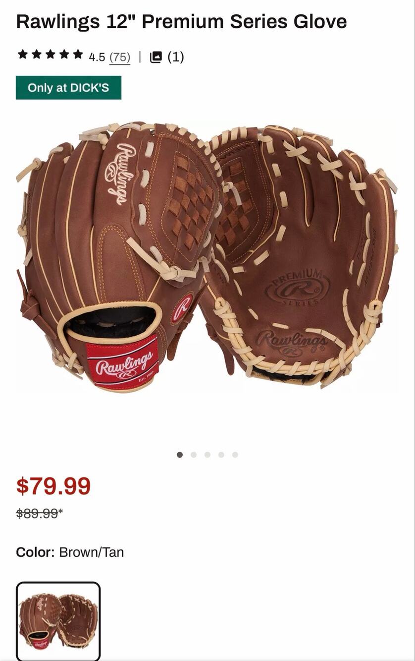 Rawlings 12" Premium Series Glove